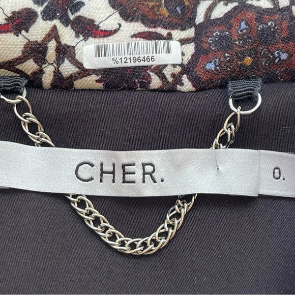 Maria Cher quilted beaded short evening jacket open front with pocket size 0 - Picture 6 of 12